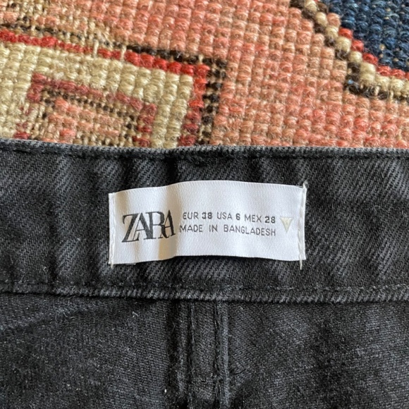 NWT Zara High-Rise Full Length Flare Pant Denim USA 6 - Picture 6 of 9